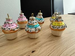 Christbaumschmuck Cupcake 6 Stück