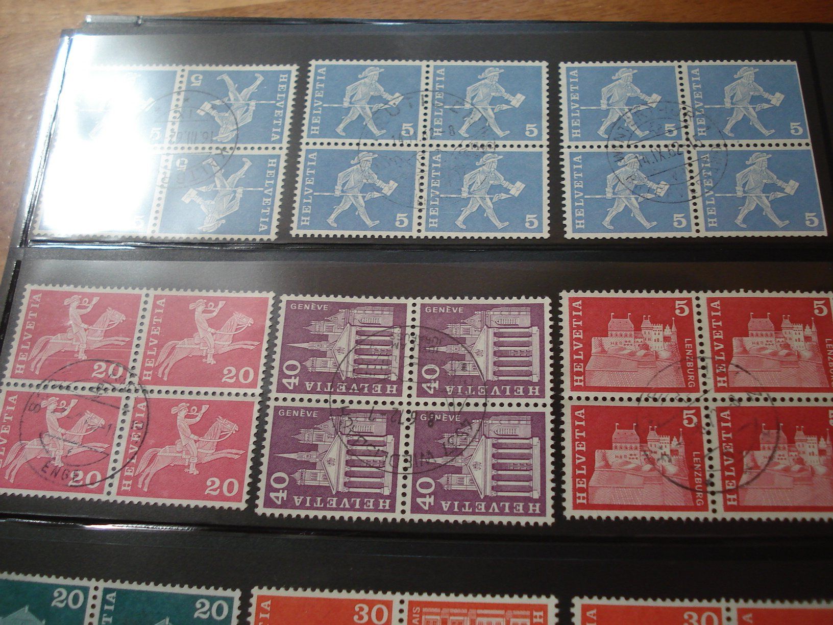 Alle Briefmarken: Lot 4erblocks Schweiz o – Gebraucht aus Niederwil AG von morostahu 4