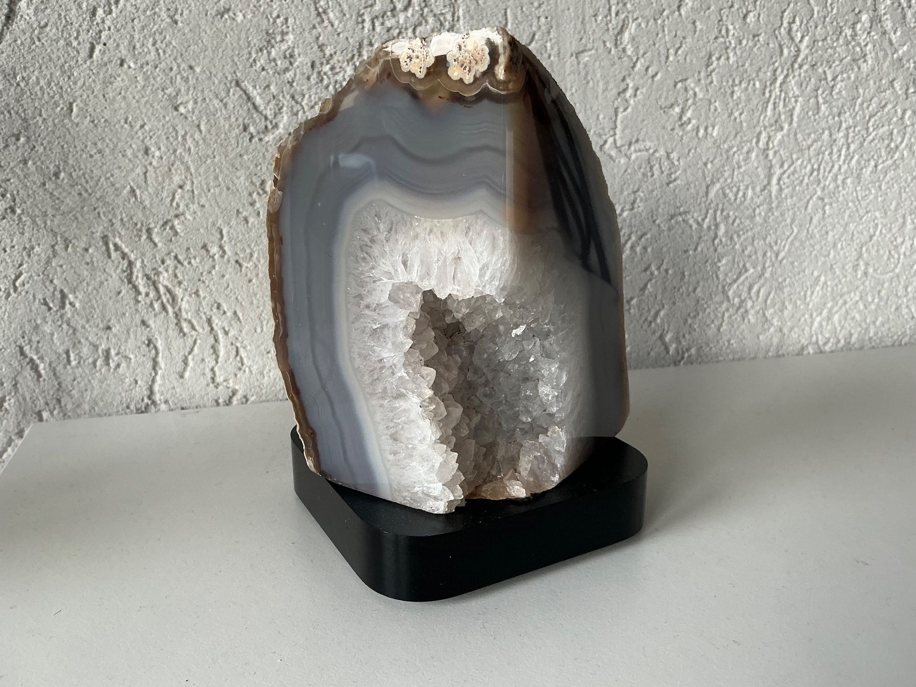 Minerali & Pietre curative: Achat-Geode mit polierter Frontseite, 1,2 KG – Usato da Altnau venduto da mar_kfk2 9