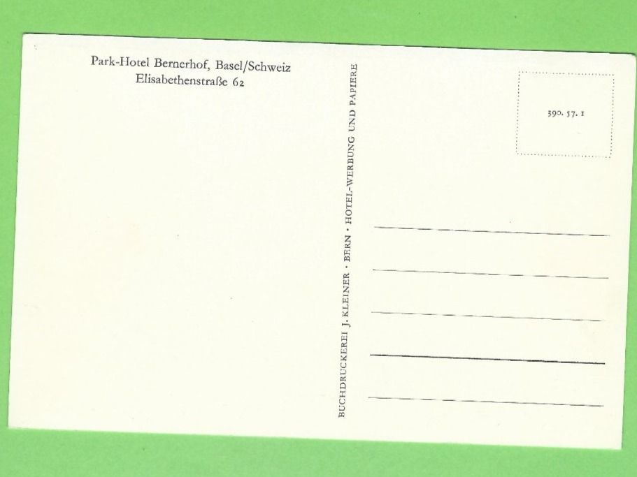 Cartes postales: Park-Hotel Bernerhof, Basel – Neuf (Voir description) à Zürich par t24_de 1