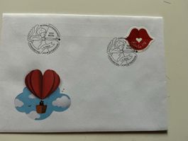 Offizieller Valentinstag Briefmarken-Umschlag, neu, Top!