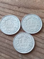1 Franken 1955 3Stücke  Münzen toller Zustand