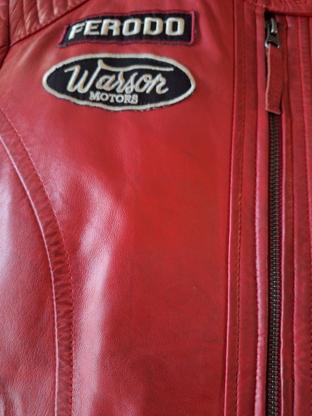 Vestes: Veste en cuir rouge WARSON , Taille L – Neuf (Voir description) à St-Triphon par Jldr0 5