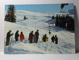 Adelboden , Skilift Tschenten , Schwandfeldspitz 1986