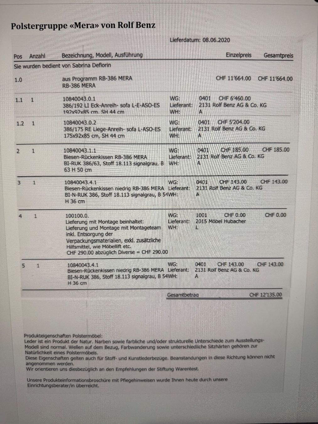 Rolf Benz Divani: Polstergruppe "MERA" von ROLF BENZ – Usato da Dättwil AG venduto da Theseller 4