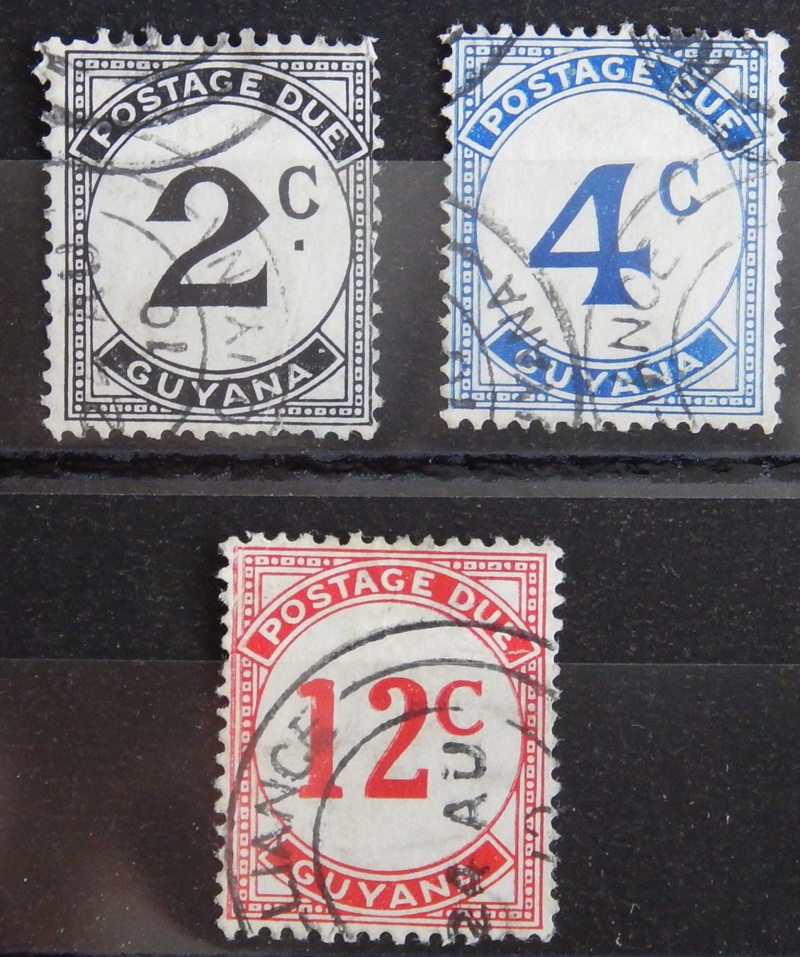 Tutti i francobolli: Guyana British Porto Kat. 5-7 gest. 1967 – Usato da Zürich venduto da Muehlekauf