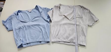 Sommer Must-Have: 2 Damen Tops, gerippt, Gr. M