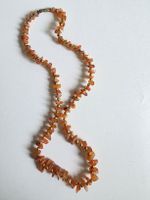 Karneol Edelstein Splitterkette (54 cm) mit Gold-Akzenten