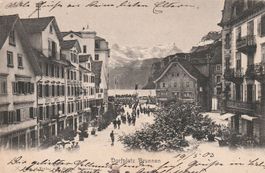 Dorfplatz Brunnen, Hotel Rütli - 1903