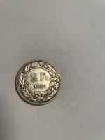 2 Fr. Silbermünze 1921 - Seltene Schweizer Münze Top!