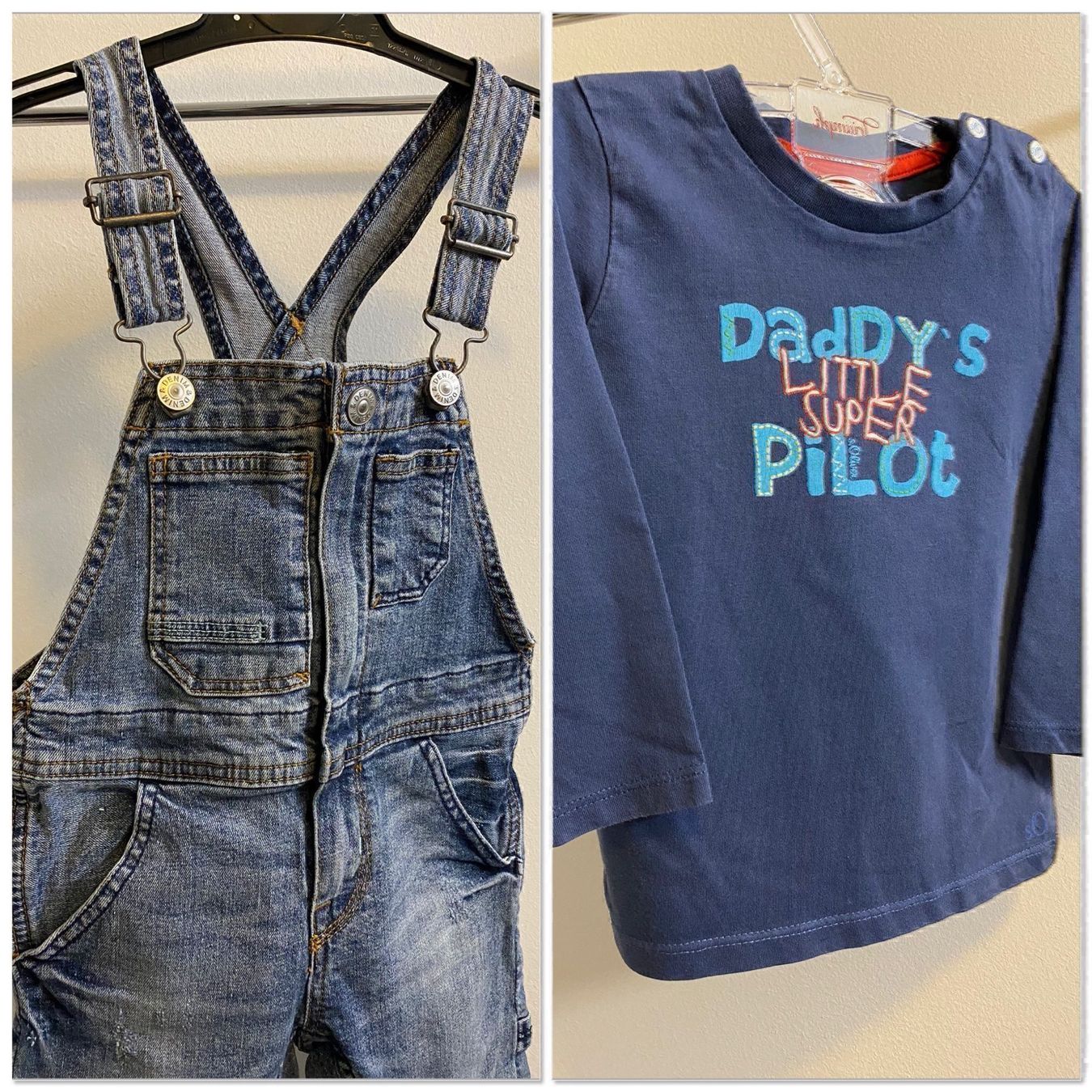 Kleiderpakete & -sets: Latzhose mit langarmigem T-Shirt Gr.92 – Gebraucht aus Zürich von AninANILOKIN