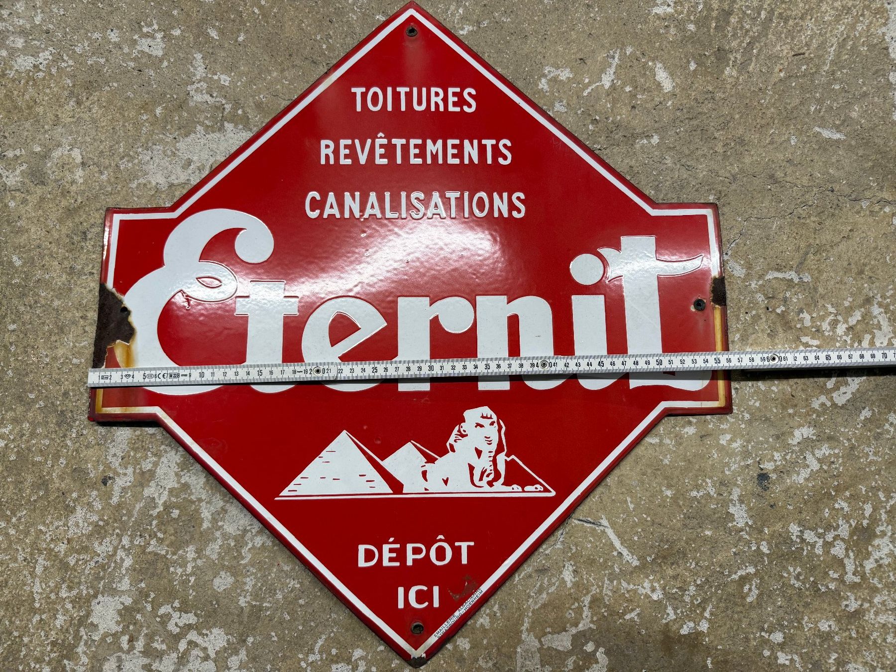 Eternit Insegne: Plaque émaillée Eternit – Usato da Commugny venduto da LeWill 1