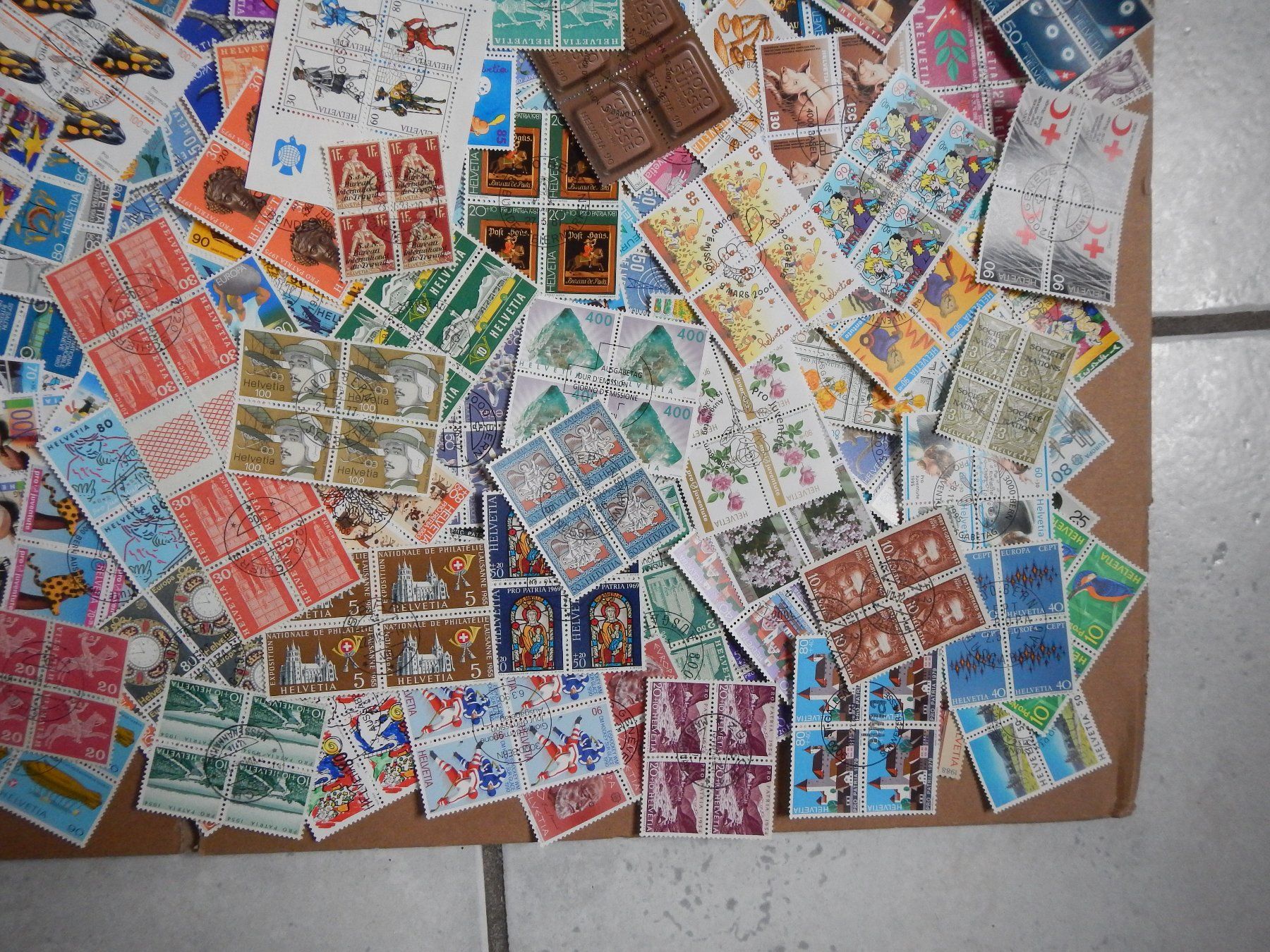 Alle Briefmarken: CH: 1500 Viererblöcke gestempelt – Gebraucht aus Aarwangen von Suomo48 1
