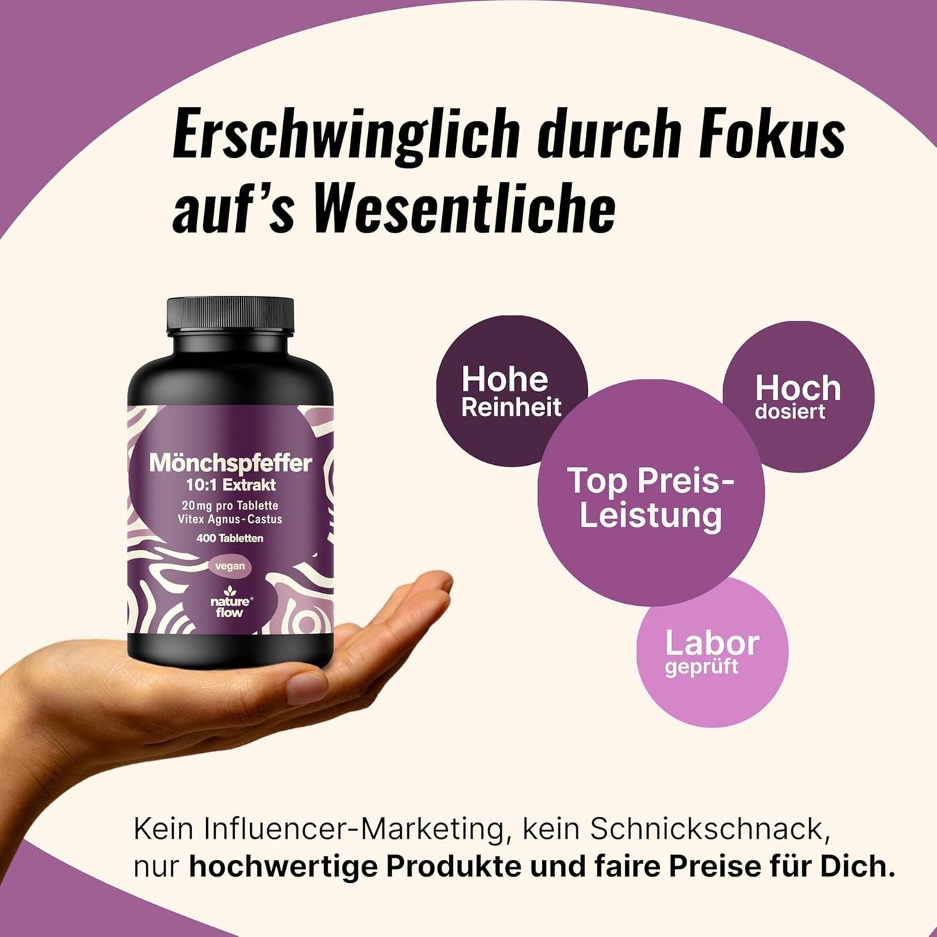 Lebensmittel & Spezialitäten: Mönchspfeffer 20mg 400 Tabletten Agnus Castus – Neu und originalverpackt aus Suhr von SchnapperCH 3
