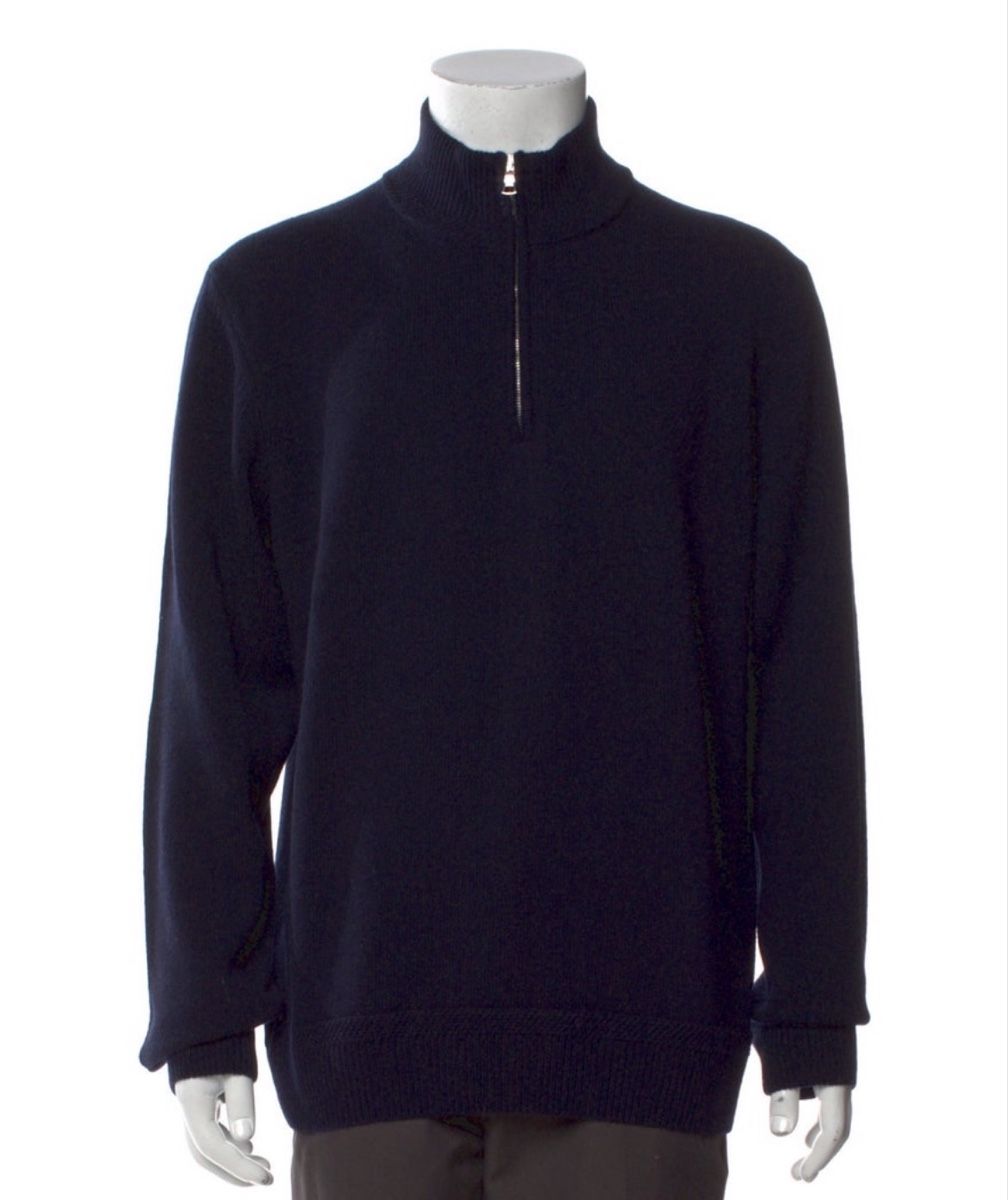 Pulls & Sweat-shirts: Orlebar Brown Herren Pullover mit 1/4 Zip Dunkelblau – Neuf (Voir description) à Zürich par nat_7wll