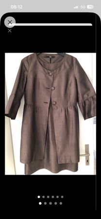 Kleid dunkelbraun Grösse 38 Seidenkleid guter Zustand