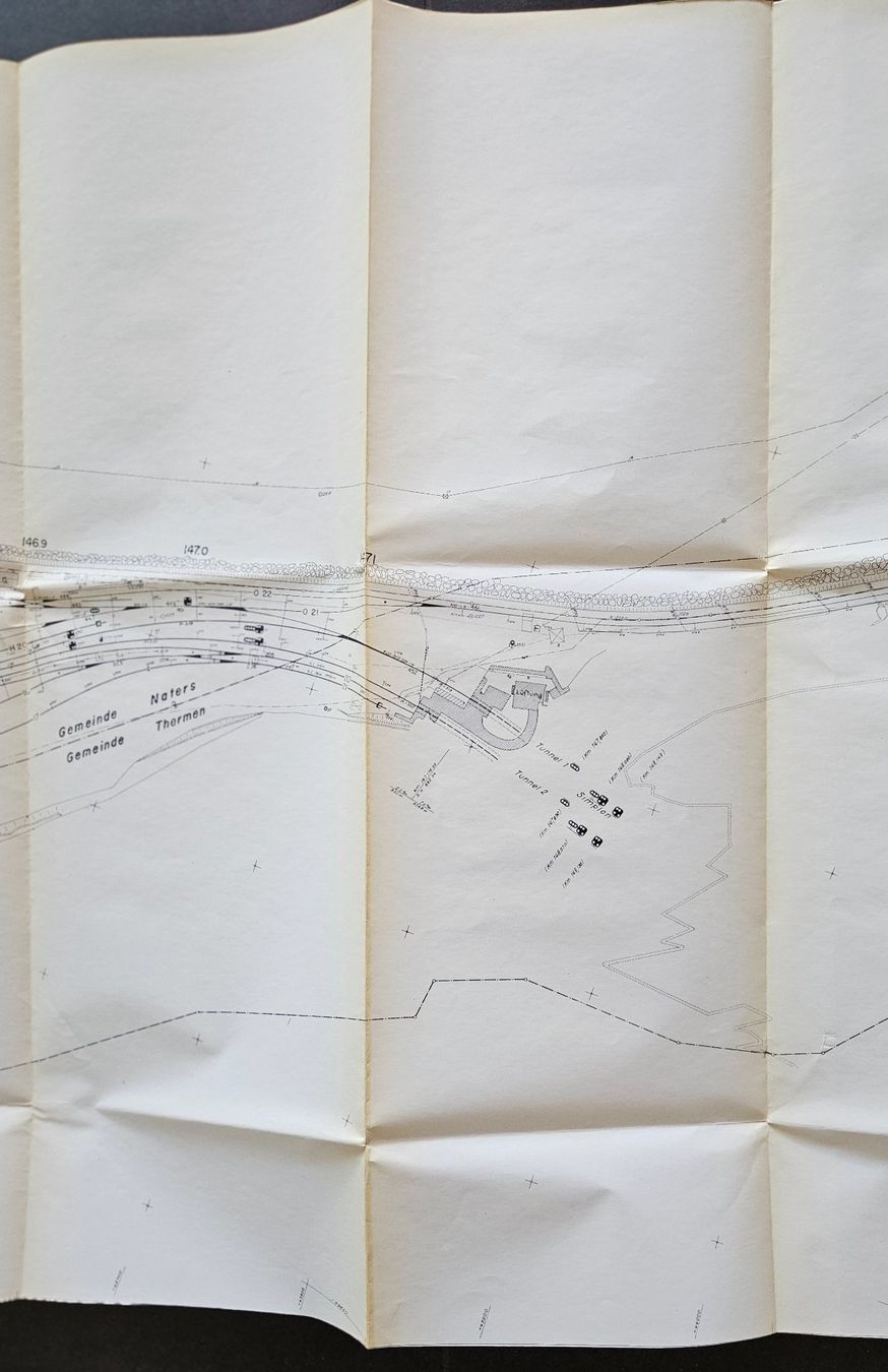 Documenti: Situationsplan Bahnhof Brig SBB Streckenplan 1:1000 – Usato da Glis venduto da dupont29 6