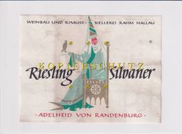 Etikette für Wein - Riesling Silvaner (Hallau) /bd