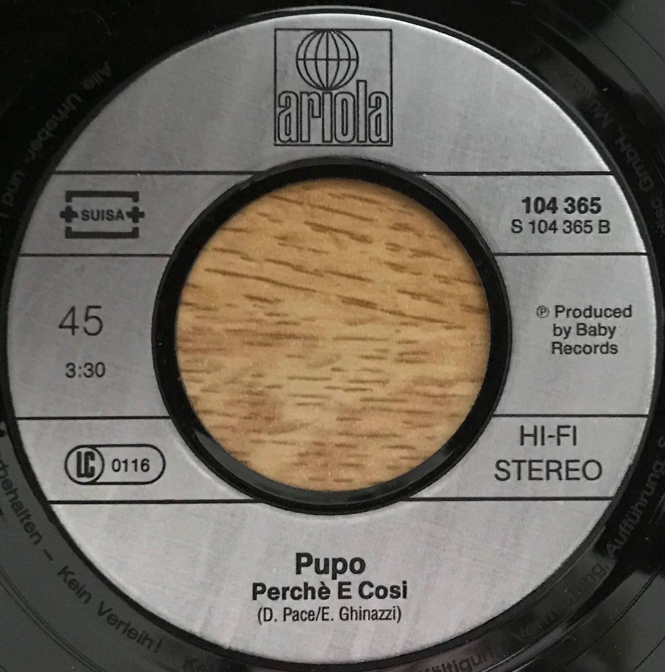Schallplatten: PUPO - NASHVILLE – Gebraucht aus Bussigny von vinyl-pas-cher 3