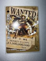 One Piece Sammelkarte Monkey D. Luffy Wanted Gold Karte