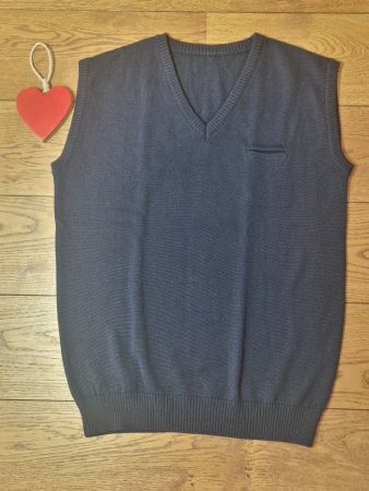 Herren Gilet dunkelblau Merino-Wollmix neuwertig!