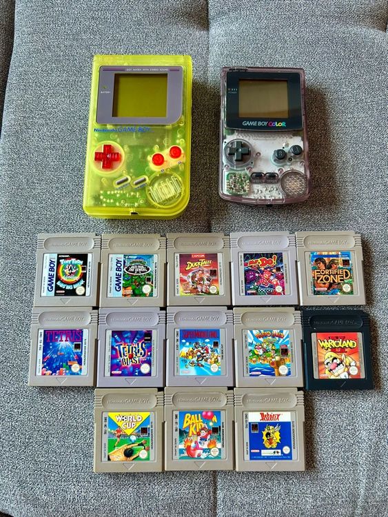 Lot de 1x Game Boy + 1x Game Boy Color + 13x jeux (D'occasion) à Tafers ...