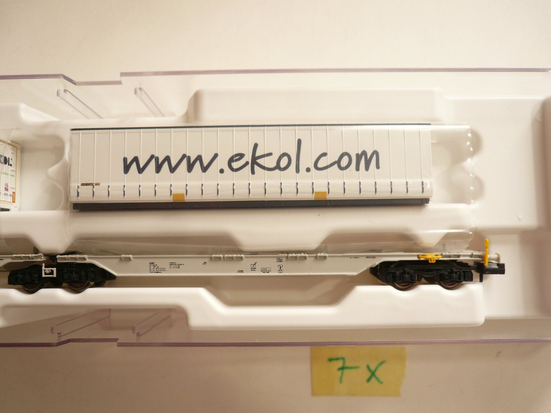 Fleischmann Modellini di ferrovie: FLEISCHMANN N DOPPELWAGEN "" www.ekol.com  ""  NEU UND OVP – Nuovo e nell'imballaggio originale da Pfaffnau venduto da nolff 1