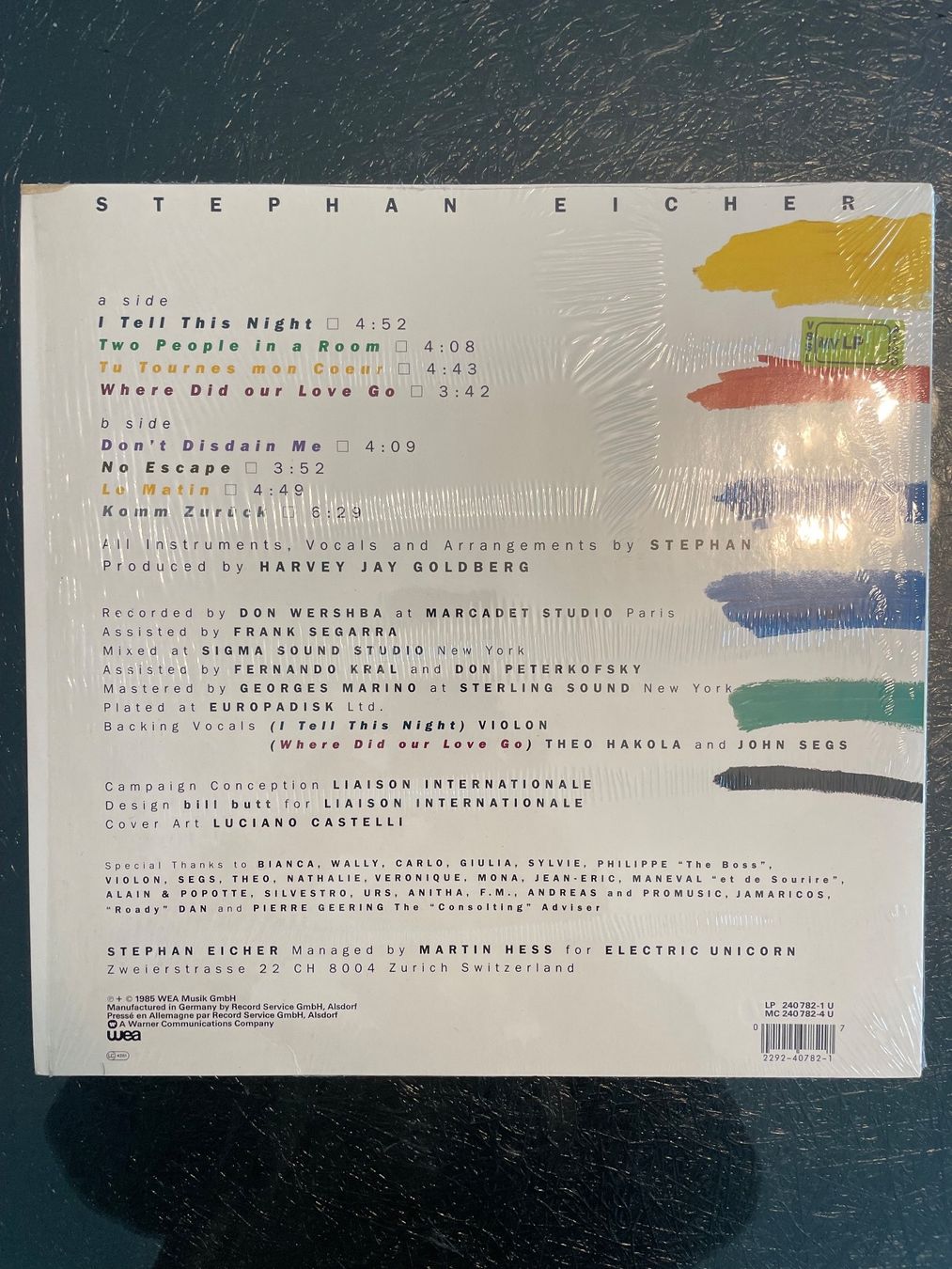 Schallplatten: Stephan Eicher - I Tell this Night, LP von 1985 – Gebraucht aus Sutz von fx05 1