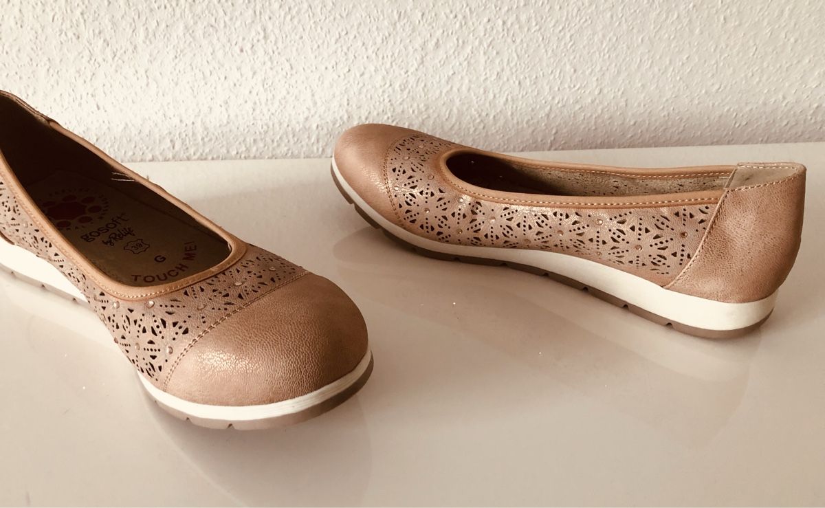 Damenschuhe: Ballerina, hellrosa/lachs, Gr. 39, Go soft – Neu (gemäss Beschreibung) aus St. Gallen von Allegra_blue