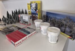 Winter Set: Bäume, Schnee, Figuren, Zubehör!