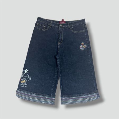 Temche embroidered vintage jorts 90s retro hose shorts somme