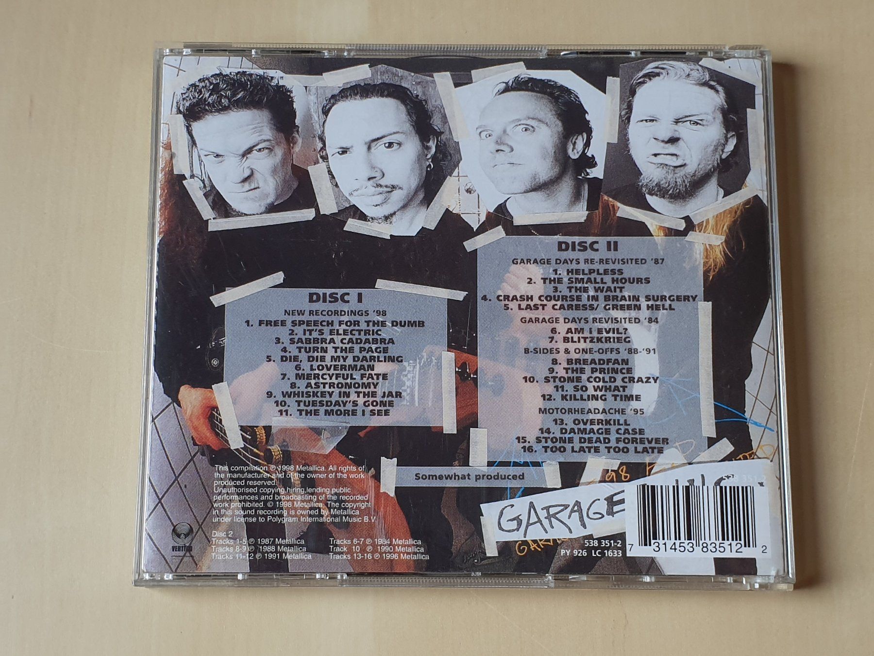 CD: Metallica Garage INC – Usato da Stansstad venduto da collectorsshop 1