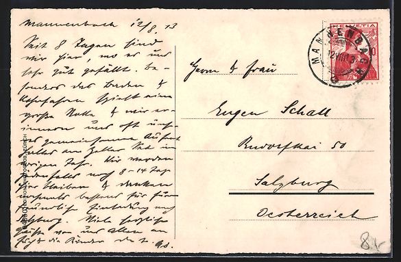 Cartoline postali: Mannenbach, Hotel Pension Schiff mit Sch – Usato da Berlin venduto da bartko-reher 1