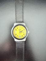 Edox Long Life Vintage Watch - Yellow Face, Swiss Made.