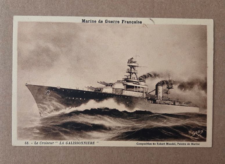 Cartes postales: AK Ansichtskarte La Galissonniere Kriegsschiff – D'occasion à Schenkon par Uhu007