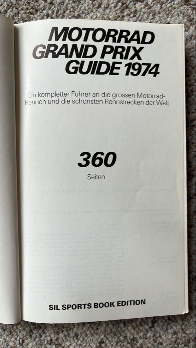 Bücher: Motorrad Grand Prix Guide 1974 – Gebraucht aus Winterthur von Mmagu 1