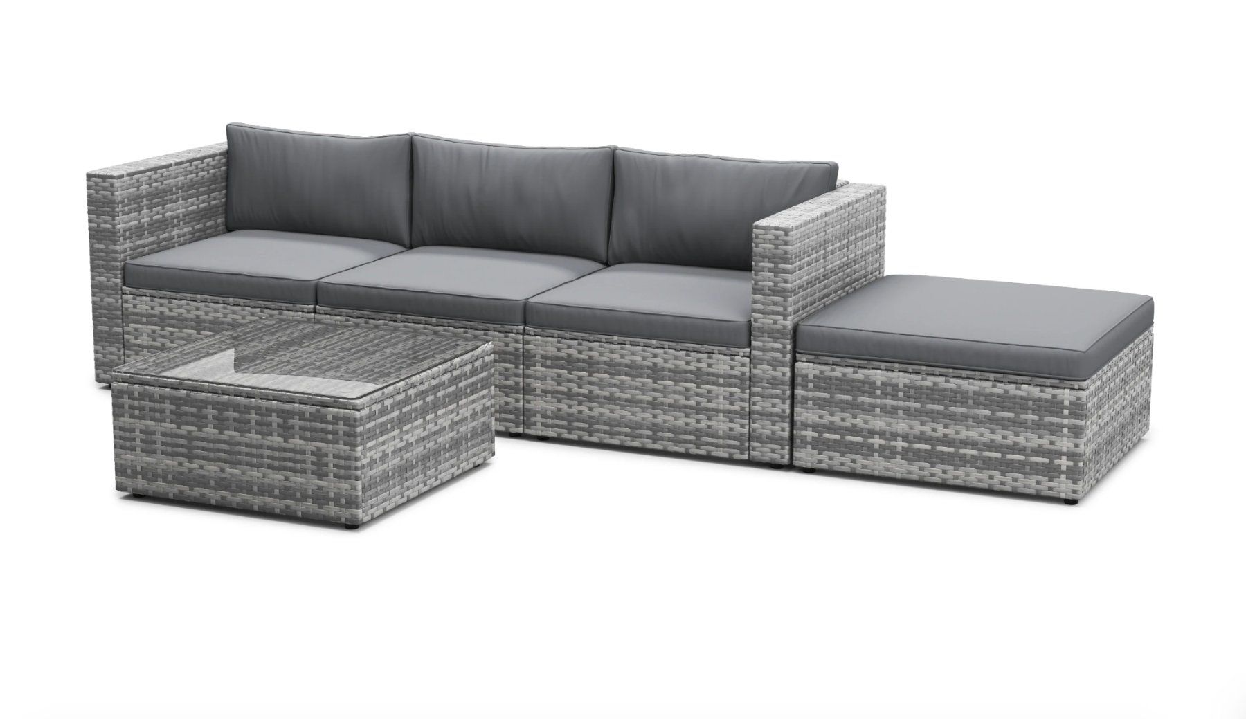 Divani: Rattanlounge MALIBU grau / anthrazit - Gratis Versand – Nuovo e nell'imballaggio originale da Kleinwangen venduto da Maluwa_GmbH 4