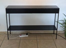 Console marbre et métal noire