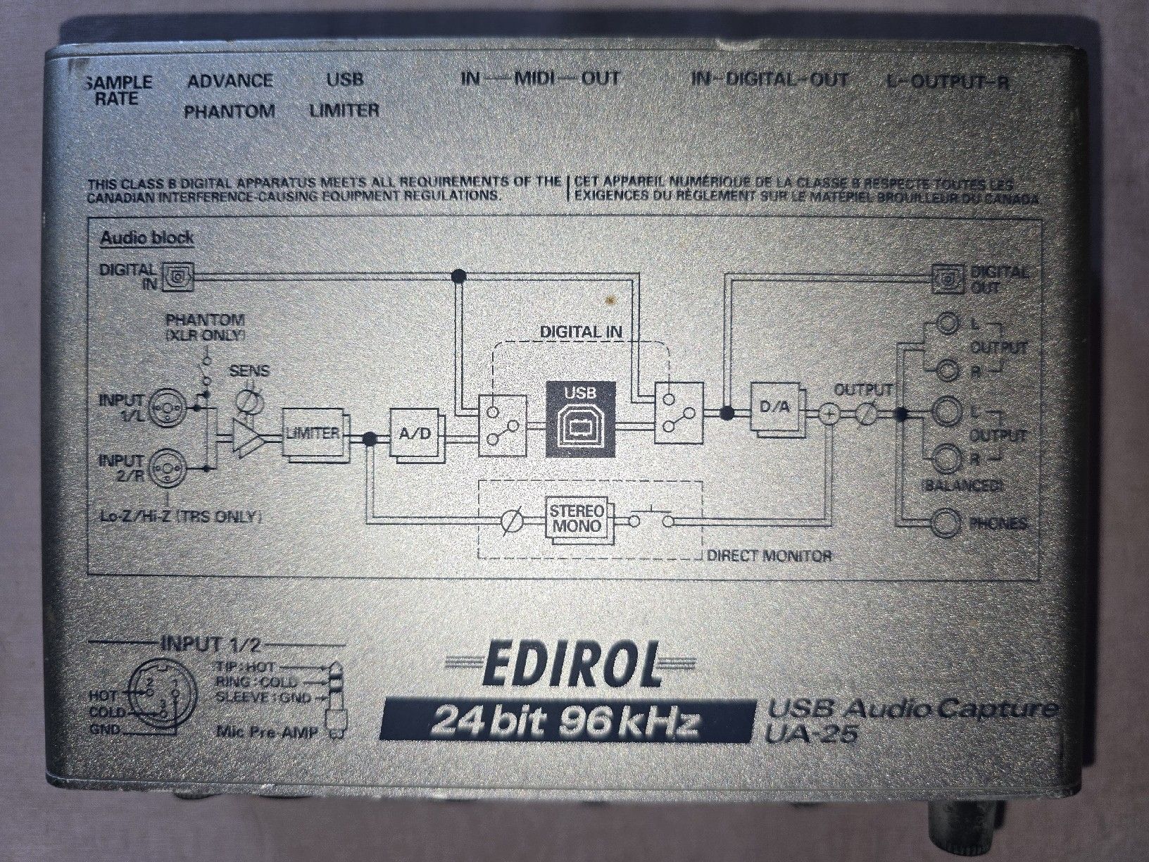 Roland Strumenti musicali: EDIROL 24BIT / 96KHZ VA-25 – Usato da Zürich venduto da Antiquedealer 1