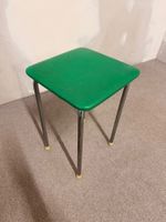 60-70er Vintage Tabourettli Hocker Sitzfläche in Grün