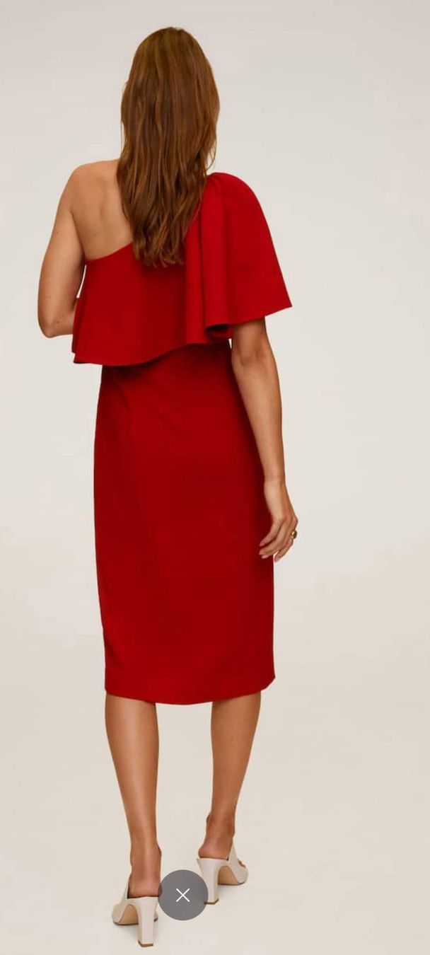 Mango Vestiti: Rotes One-Shoulder-Kleid, Gr. M, ungetragen – Nuovo (secondo la descrizione) da Chur venduto da adien 2