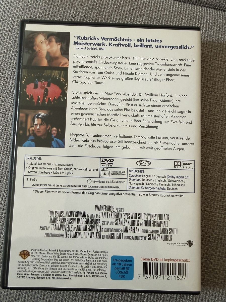 Tutti i DVDs: Stanley Kubrick Collection: Eyes Wide Shut DVD – Usato da Oberglatt ZH venduto da kaishu 1