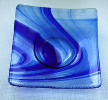 Teelichthalter /Schale in Blau - Neuwertig! maritime Deko