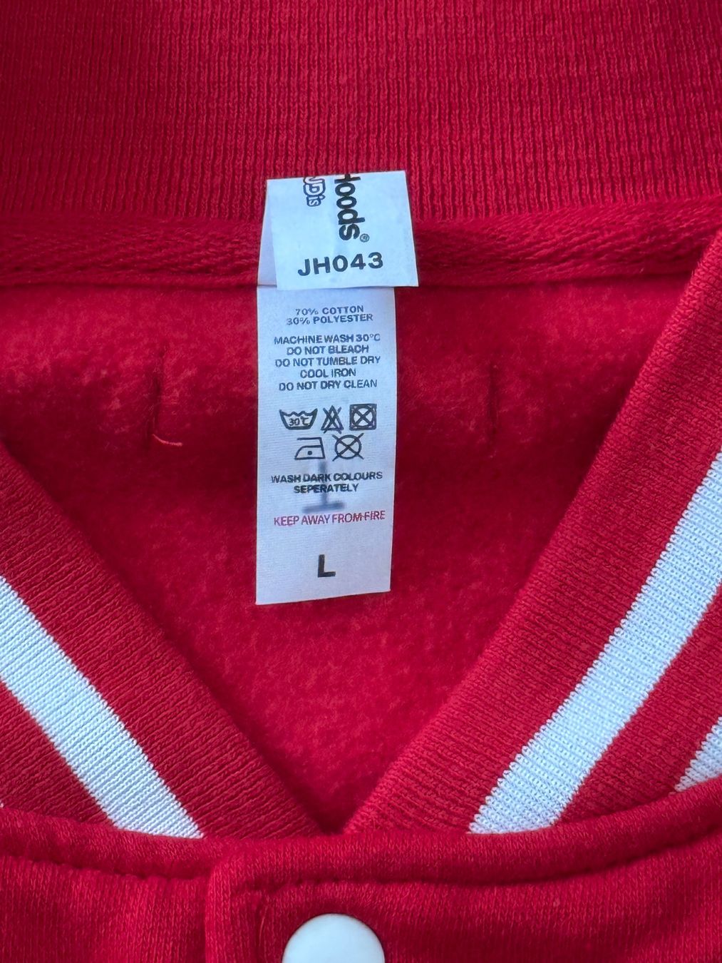 Giacche: College Jacke Rot-Weiss Grösse L – Usato da Untersiggenthal venduto da floriyang 2