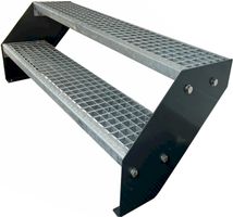 Stahltreppe 2 Stufen 100x38cm anthrazit