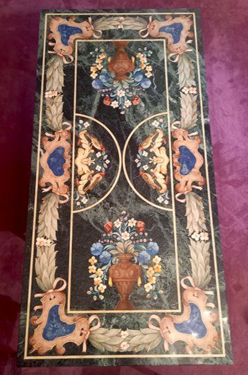 Tavoli: Table Florentine Scagliola (stuc de marbre) – Usato da Ponts-de-Martel venduto da Henri-Louis 2