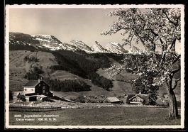 AK Unterwasser, Jugendheim Ennethur und Berglandschaft
