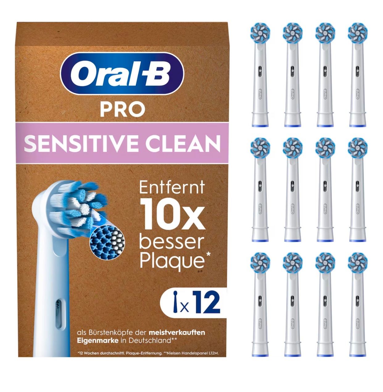 Oral B Zahnpflege: ORAL B Pro Sensitive Clean Bürstenköpfe, 12 Stücke – Neu und originalverpackt aus Vezia von luce2011 1