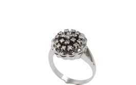 Vintage Brillant Ring mit ca. 0.3ct in 18K Weissgold *S2660