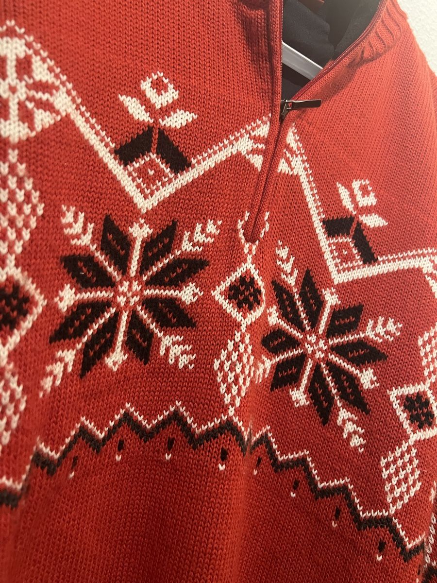 Vestes: Herren | Rote Woll-Strickpullover mit Norweger-Muster – Neuf (Voir description) à Basel par SimpleE 1
